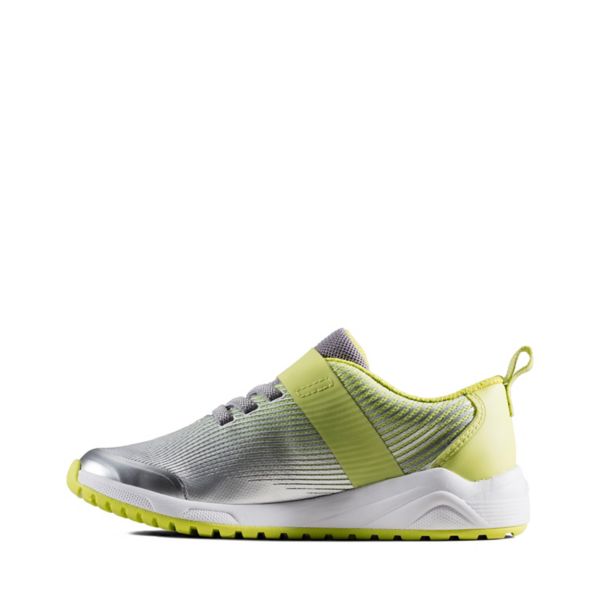 Clarks Boys Aeon Pace Kid Casual Shoes Silver | CA-4132085